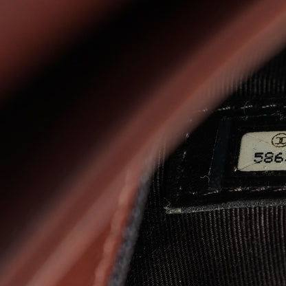 Chanel Calfskin Logo Shoulder Bag Brown 7 of 23