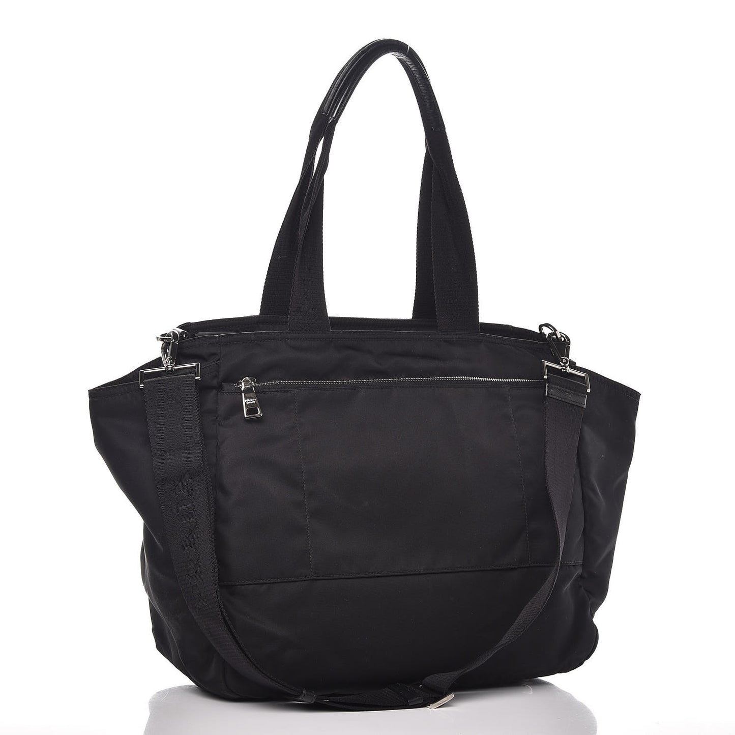 Tessuto Nylon Vela Diaper Bag Black