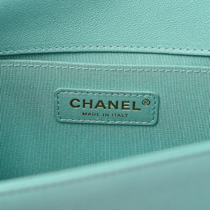 Chanel Caviar Quilted Medium Boy Flap Light Blue 6 of 10
