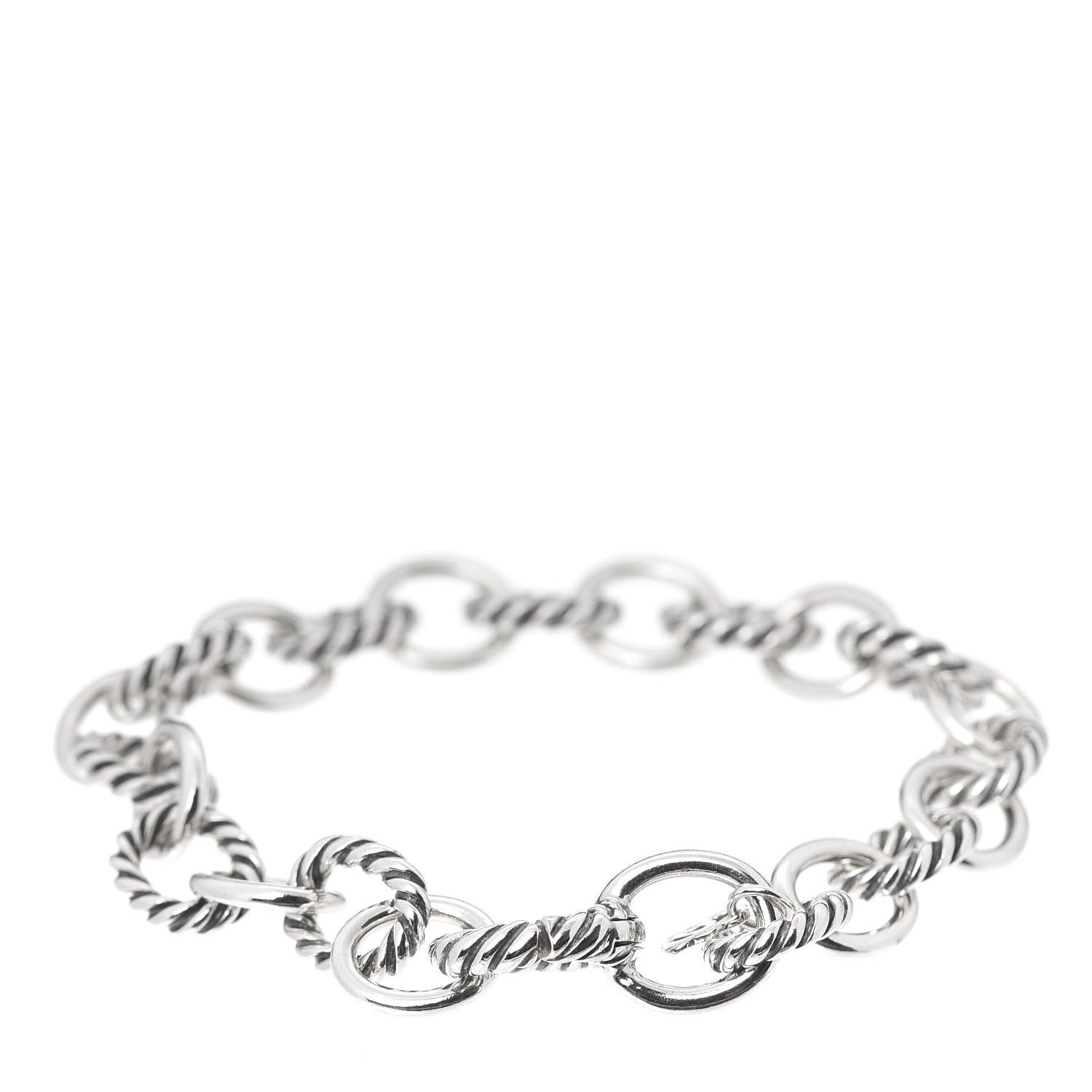 David Yurman Sterling Silver 10mm Medium Oval Link Bracelet 3 of 5