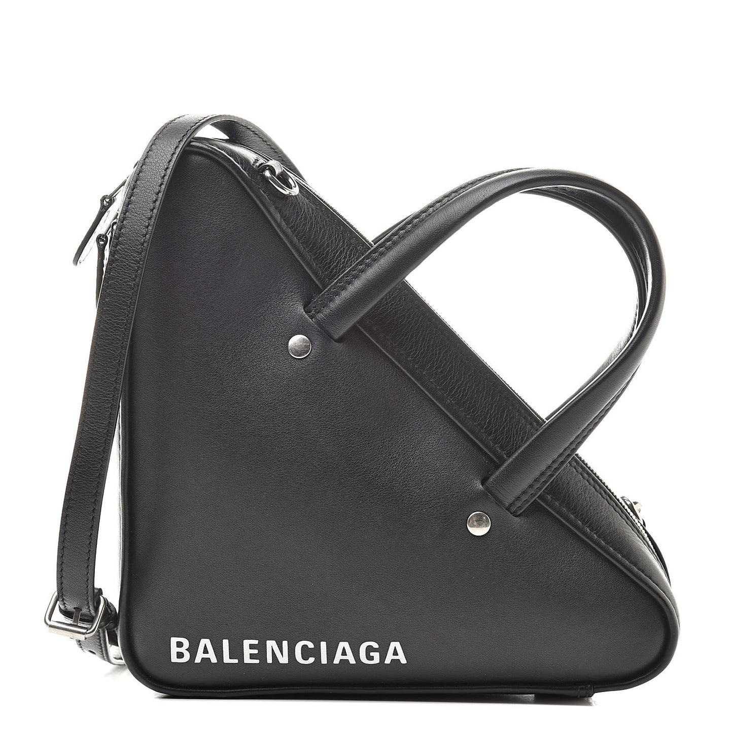 Calfskin XS Triangle Duffle Black
