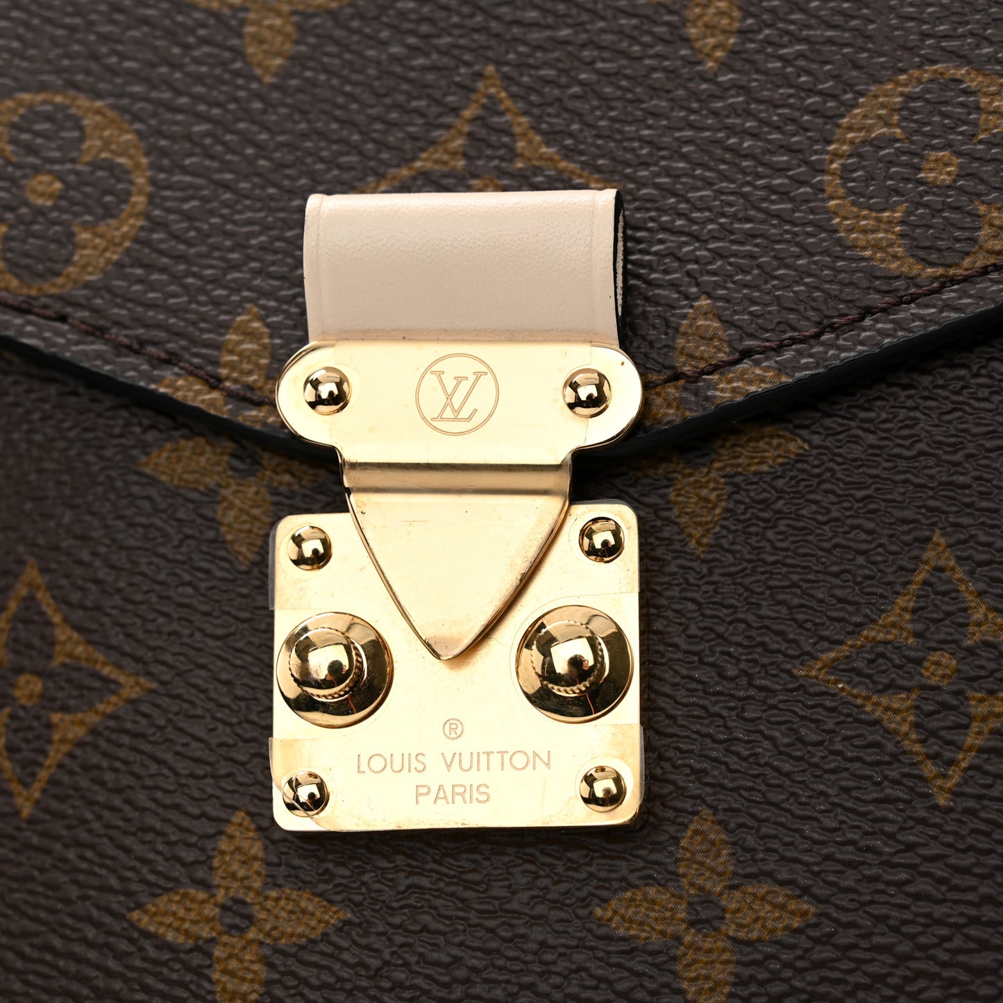 Monogram Braided Pochette Metis Creme Beige