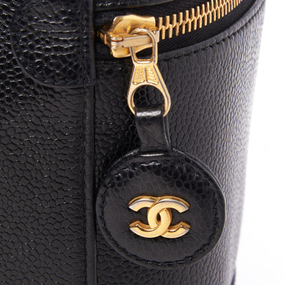 Chanel Caviar Vanity Cosmetic Case Black 7 of 9