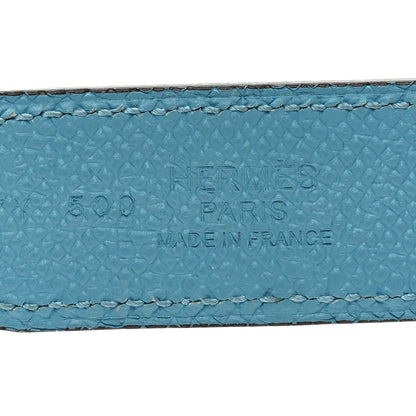 Hermes Swift Epsom 24mm Medor H Belt 80 32 Bleu Saphir Bleu Atoll 3 of 6