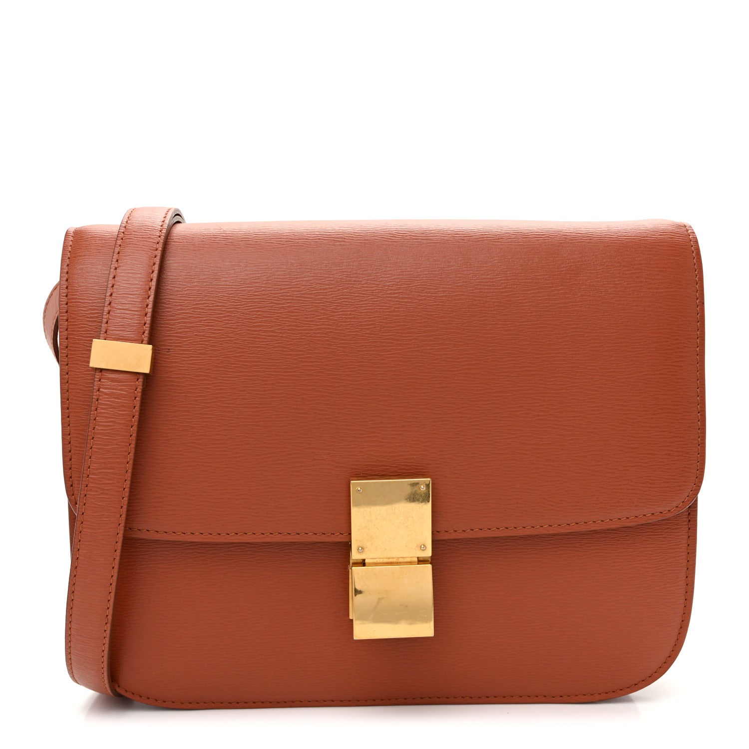 Celine Liege Calfskin Medium Classic Box Flap Bag Terracotta 1 of 10