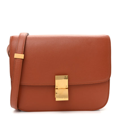 Celine Liege Calfskin Medium Classic Box Flap Bag Terracotta 1 of 10