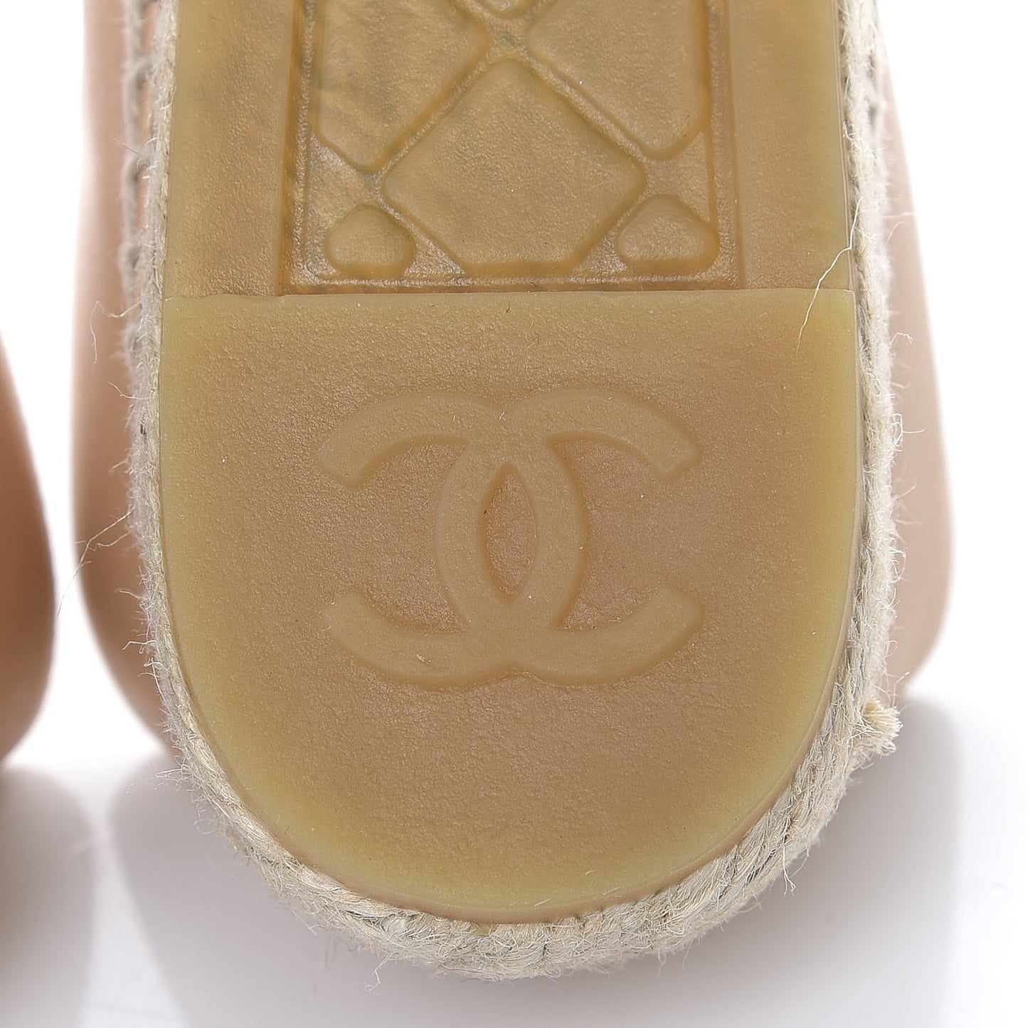 Lambskin CC Espadrilles 35 Beige Black