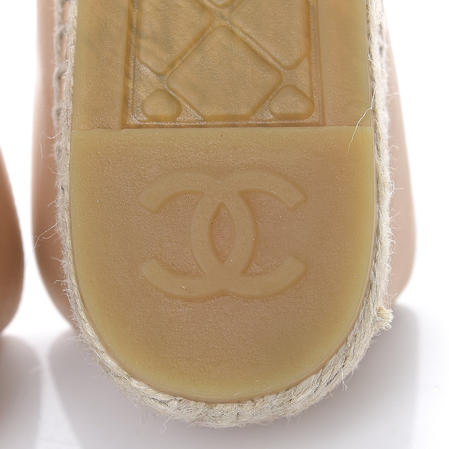 Chanel Lambskin CC Espadrilles 35 Beige Black 7 of 10