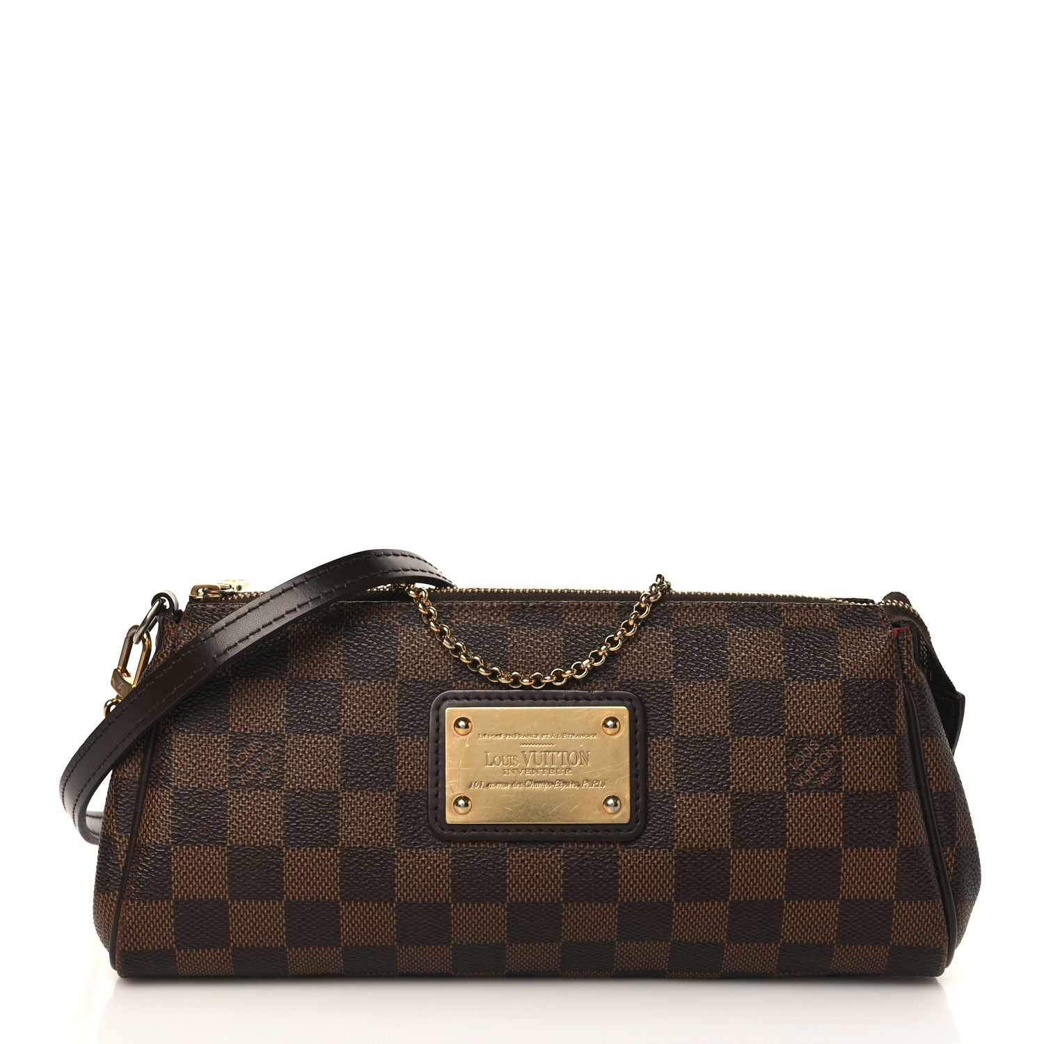 Louis Vuitton Damier Ebene Eva Clutch 1 of 8