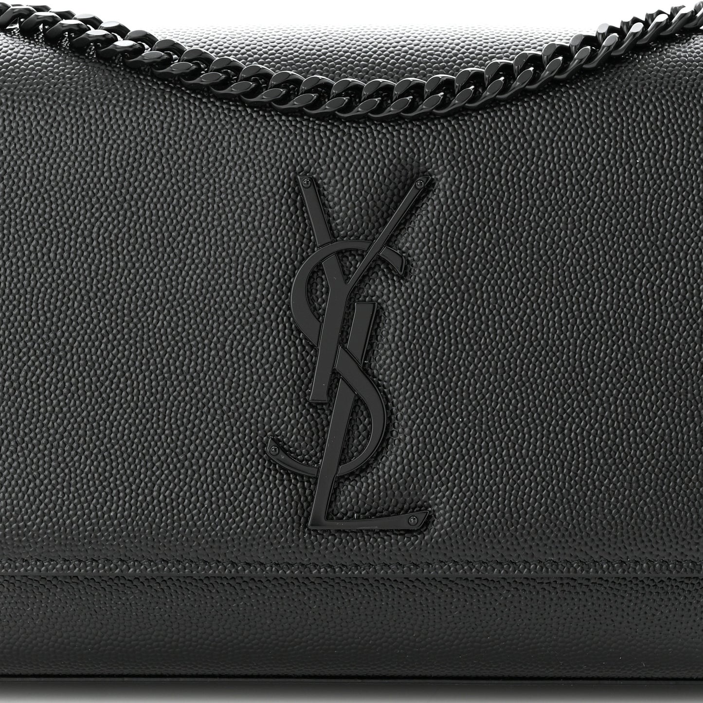 Grain De Poudre Small Monogram Monochrome Kate Satchel Black