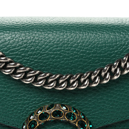 Gucci Pebbled Calfskin Small Dionysus Shoulder Bag Emerald 8 of 12