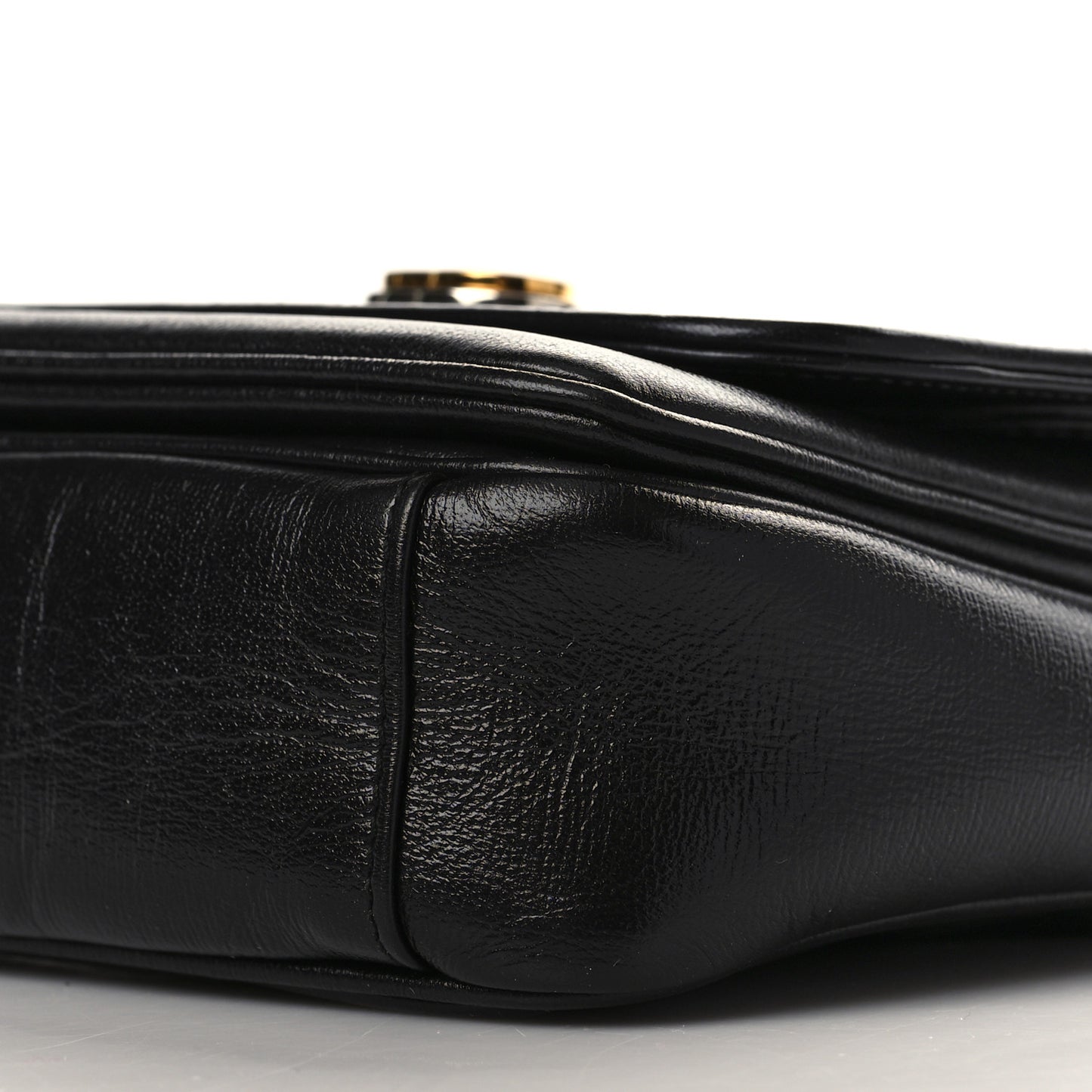 Azalea Calfskin Mini Marina Chain Shoulder Bag Black