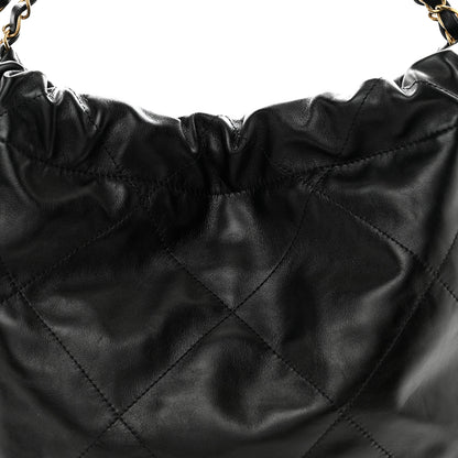 Chanel Shiny Calfskin Quilted Chanel 22 Black 9 of 12