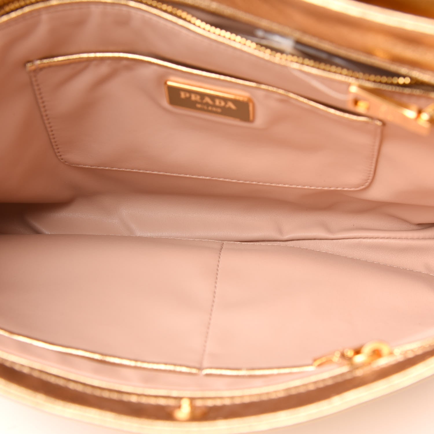 Prada Nappa Flame Flap Clutch Platino 5 of 9