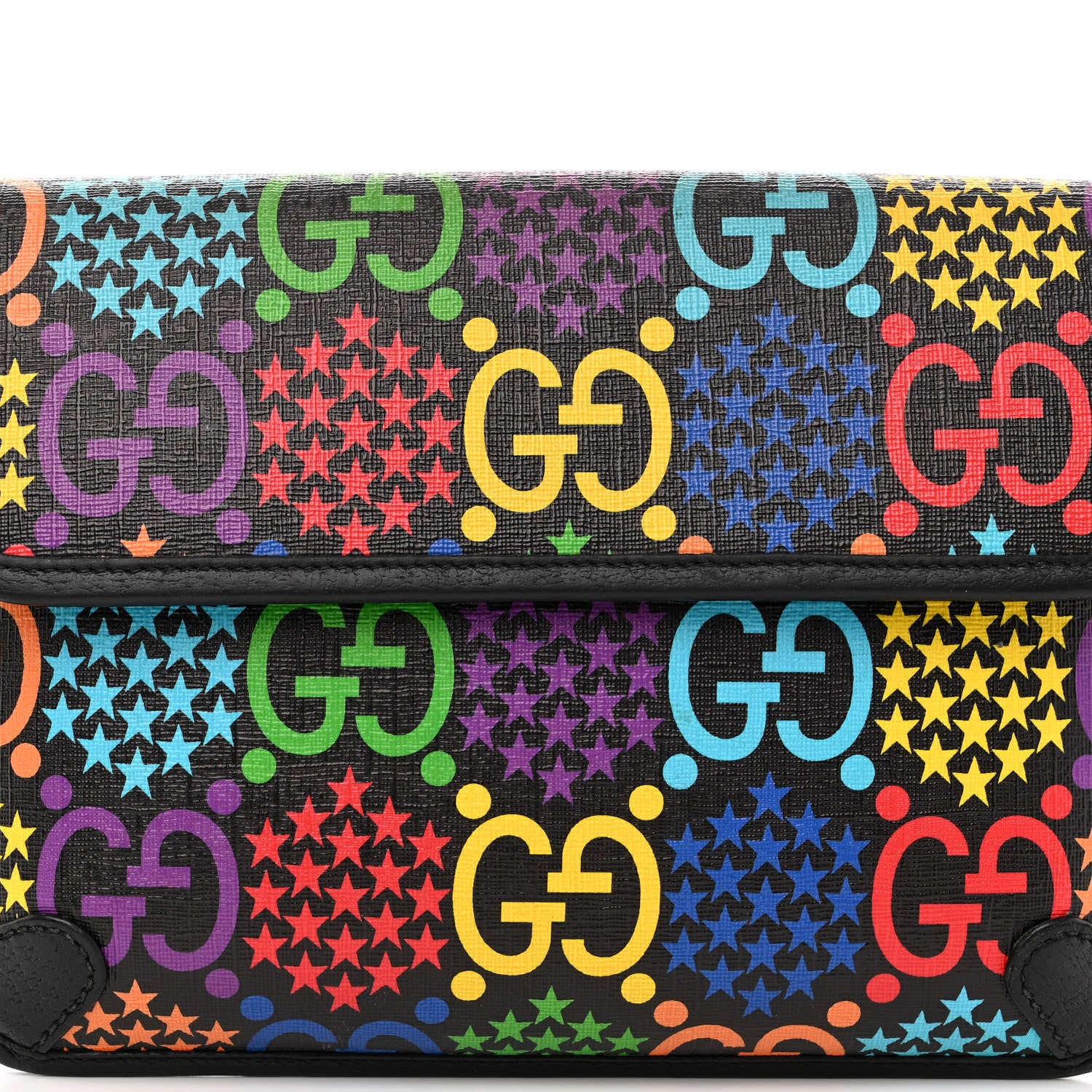 Gucci GG Supreme Monogram Psychedelic Slim Belt Bag Black 8 of 10