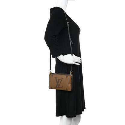 Louis Vuitton Reverse Monogram Giant Double Zip Pochette 2 of 12