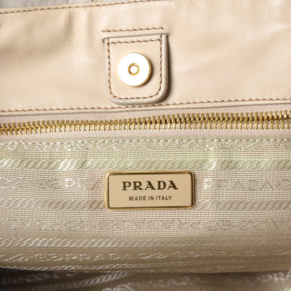Prada Tessuto Nylon Woven Tote Bag Beige 6 of 10