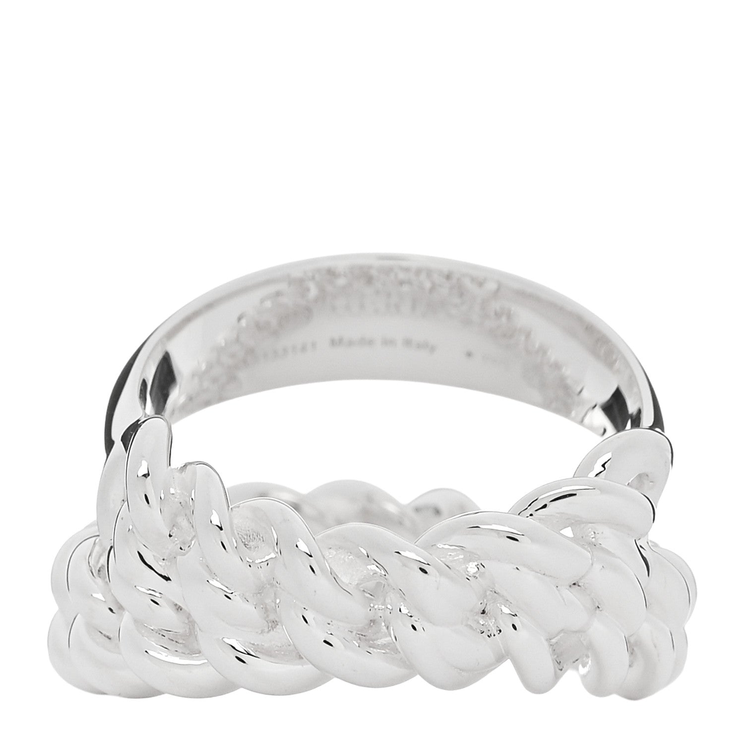 Hermes Sterling Silver MM Boucle Selier Inflexible Ring 52 6 3 of 5