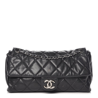 Chanel Glazed Caviar Medium Nature Flap Bag Black 1 of 20