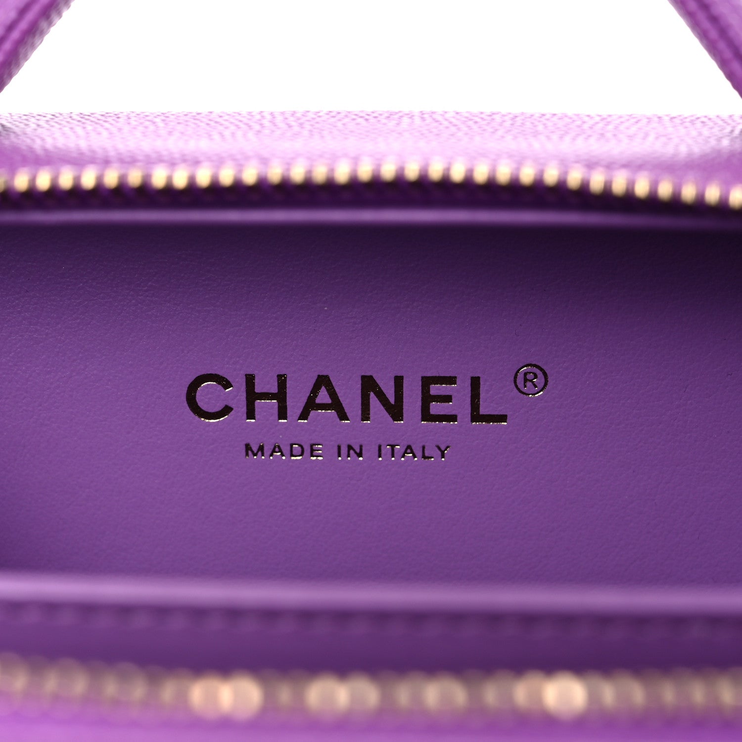 Chanel Caviar Quilted Small CC Filigree Vanity Case Purple 6 of 10