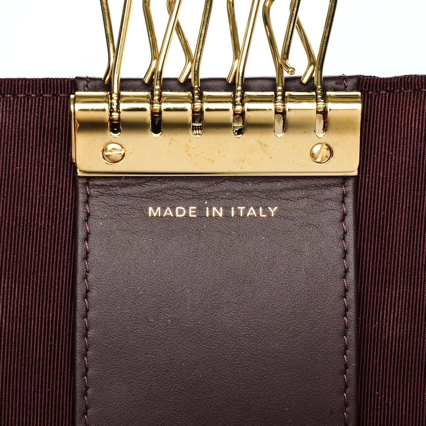 Caviar Quilted 6 Key Holder Black