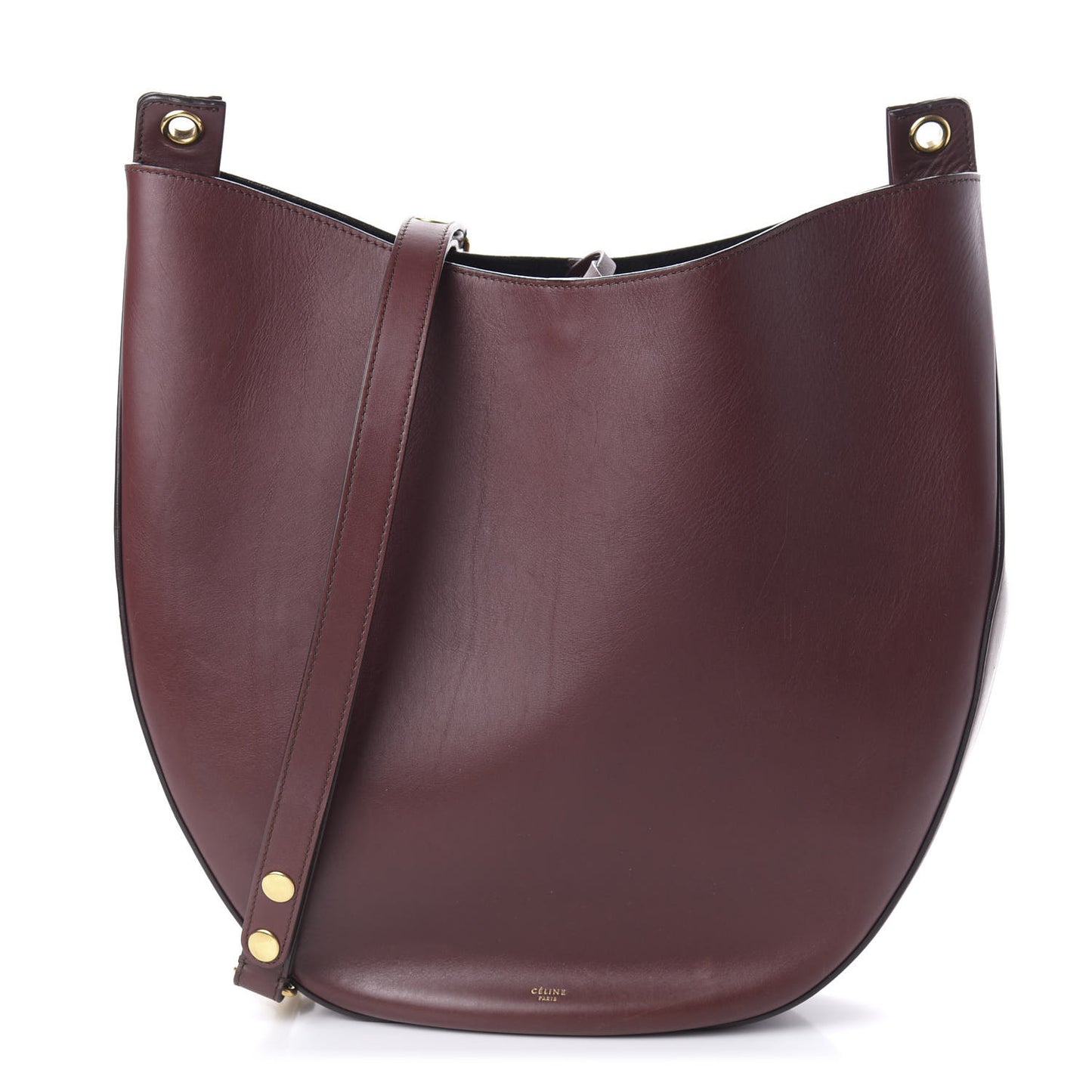 Smooth Calfskin Medium Hobo Burgundy