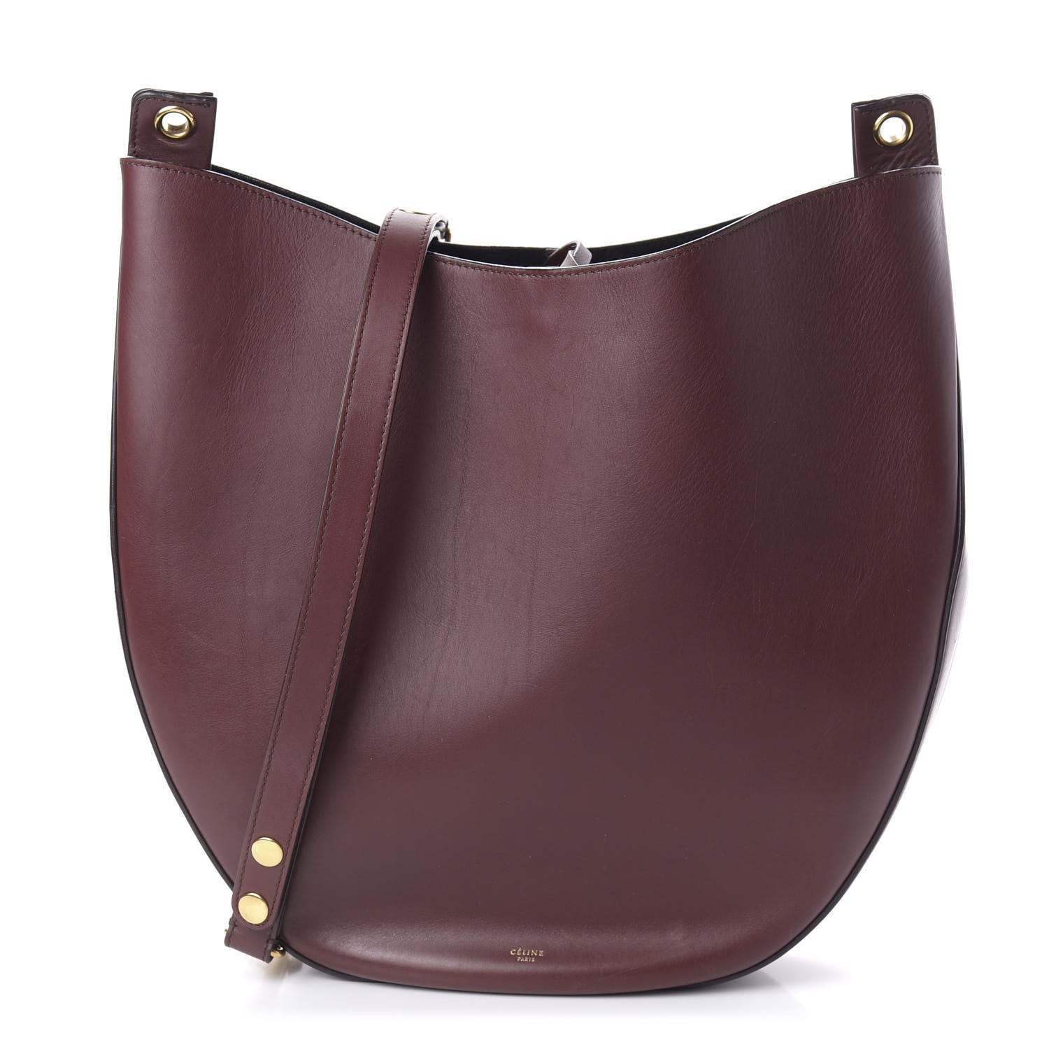 Celine Smooth Calfskin Medium Hobo Burgundy 1 of 8