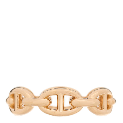Hermes 18K Rose Gold PM Chaine d'Ancre Enchainee Ring 57 8 1 of 6