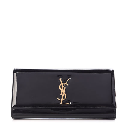 Saint Laurent Patent Classic Monogram Cassandre Clutch Black 1 of 11