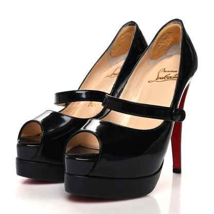Christian Louboutin Patent Mary Jane 140 Pumps 35 Black 3 of 9