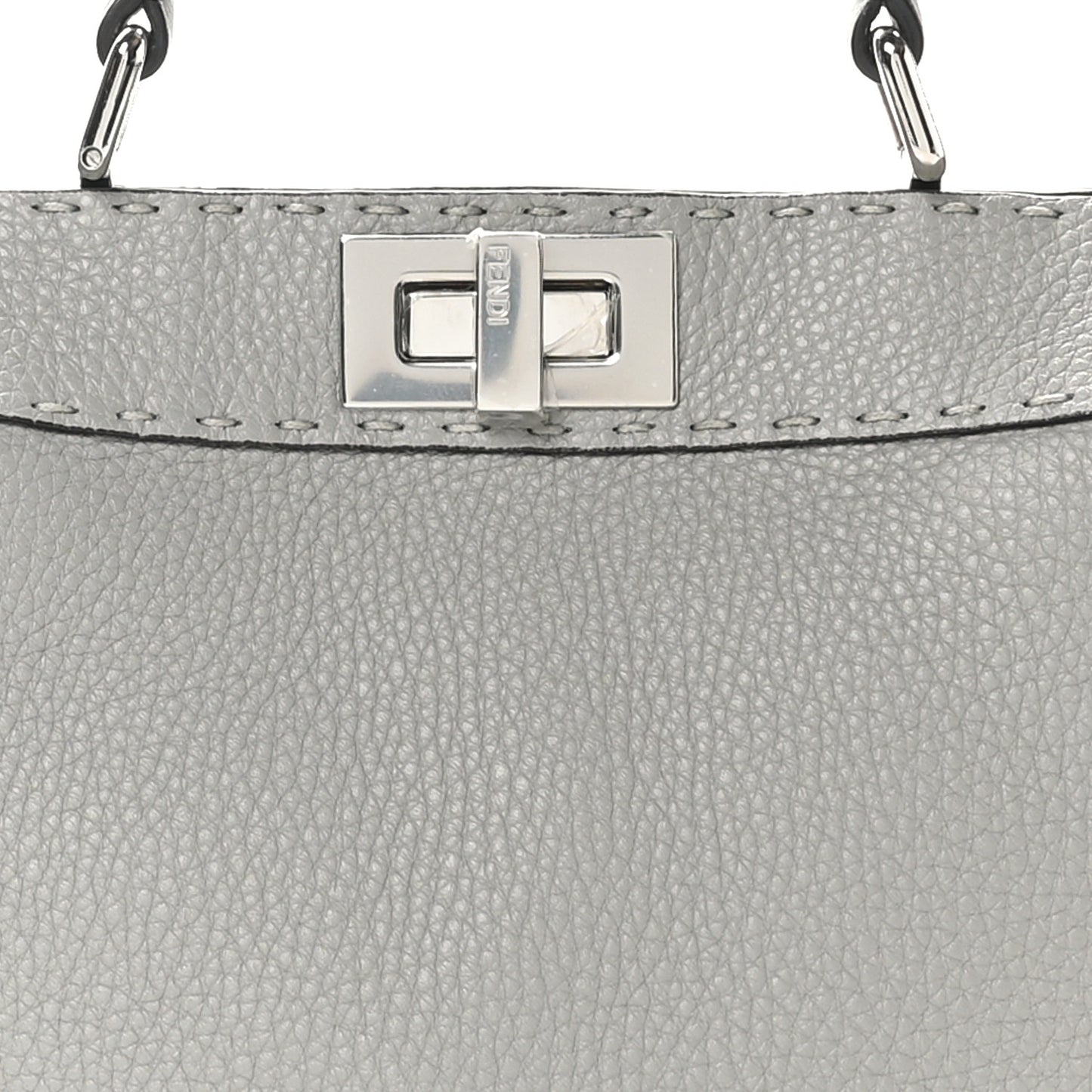 Cuoio Romano Selleria Bi-Color Small Peekaboo I SEE U Satchel Ghiaccio Asfalto
