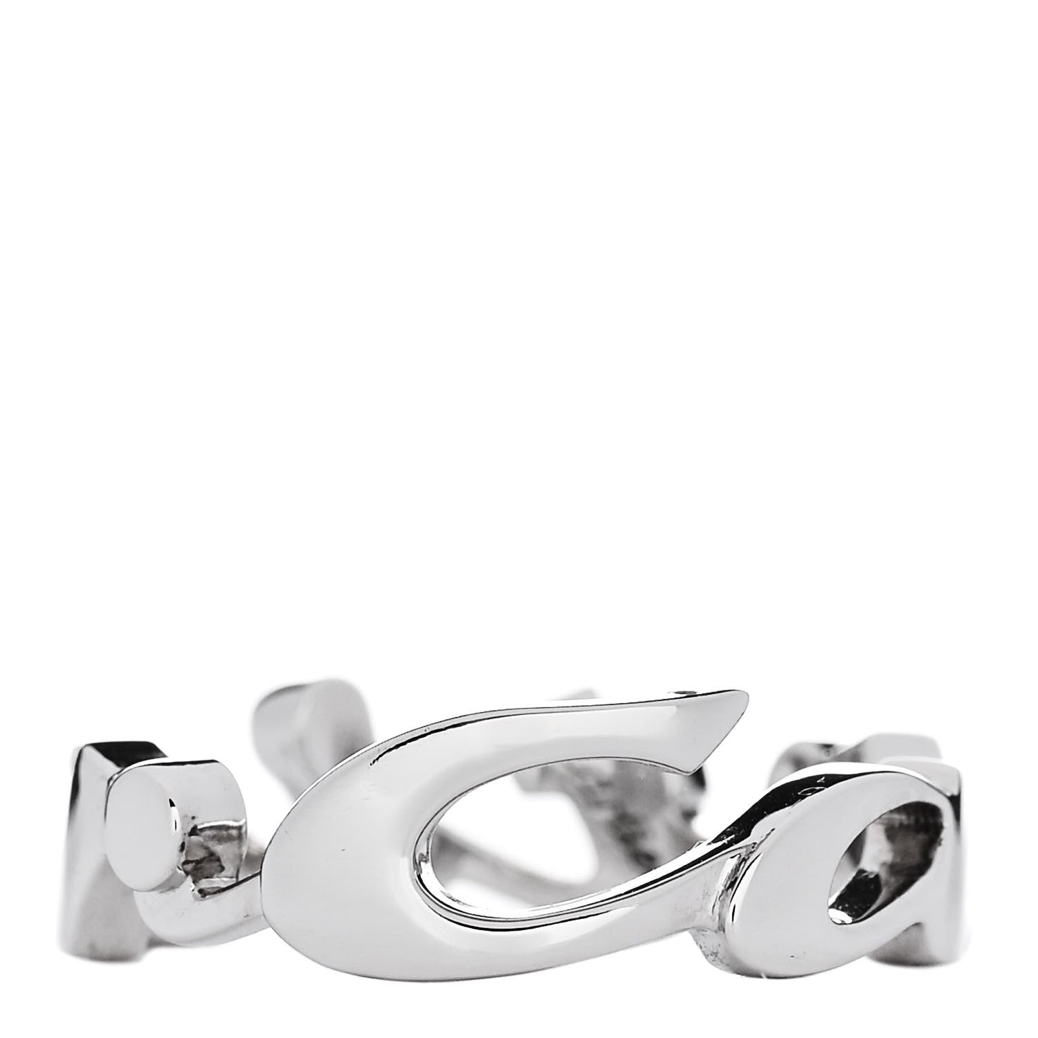 Cartier 18K White Gold Signature Ring 51 5.75 1 of 5