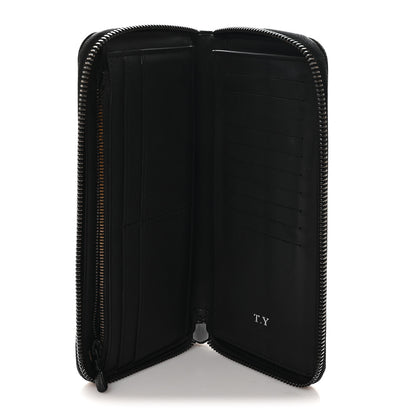 Louis Vuitton Calfskin Monogram Shadow Vertical Zippy Wallet Black 5 of 8