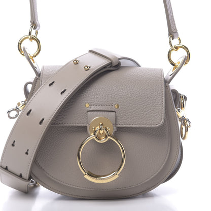 Chloe Grained Calfskin Small Tess Bag Motty Grey 7 of 9