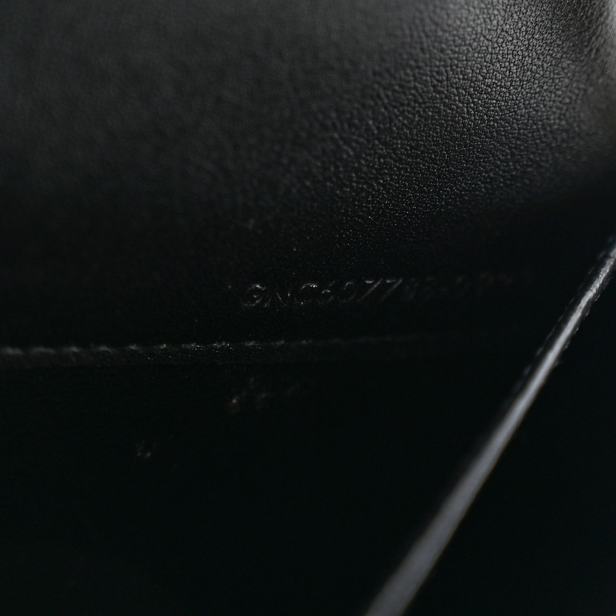 Calfskin Python Embossed Monogram Uptown Chain Wallet Black