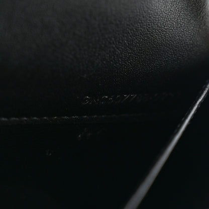 Saint Laurent Calfskin Python Embossed Monogram Uptown Chain Wallet Black 7 of 11