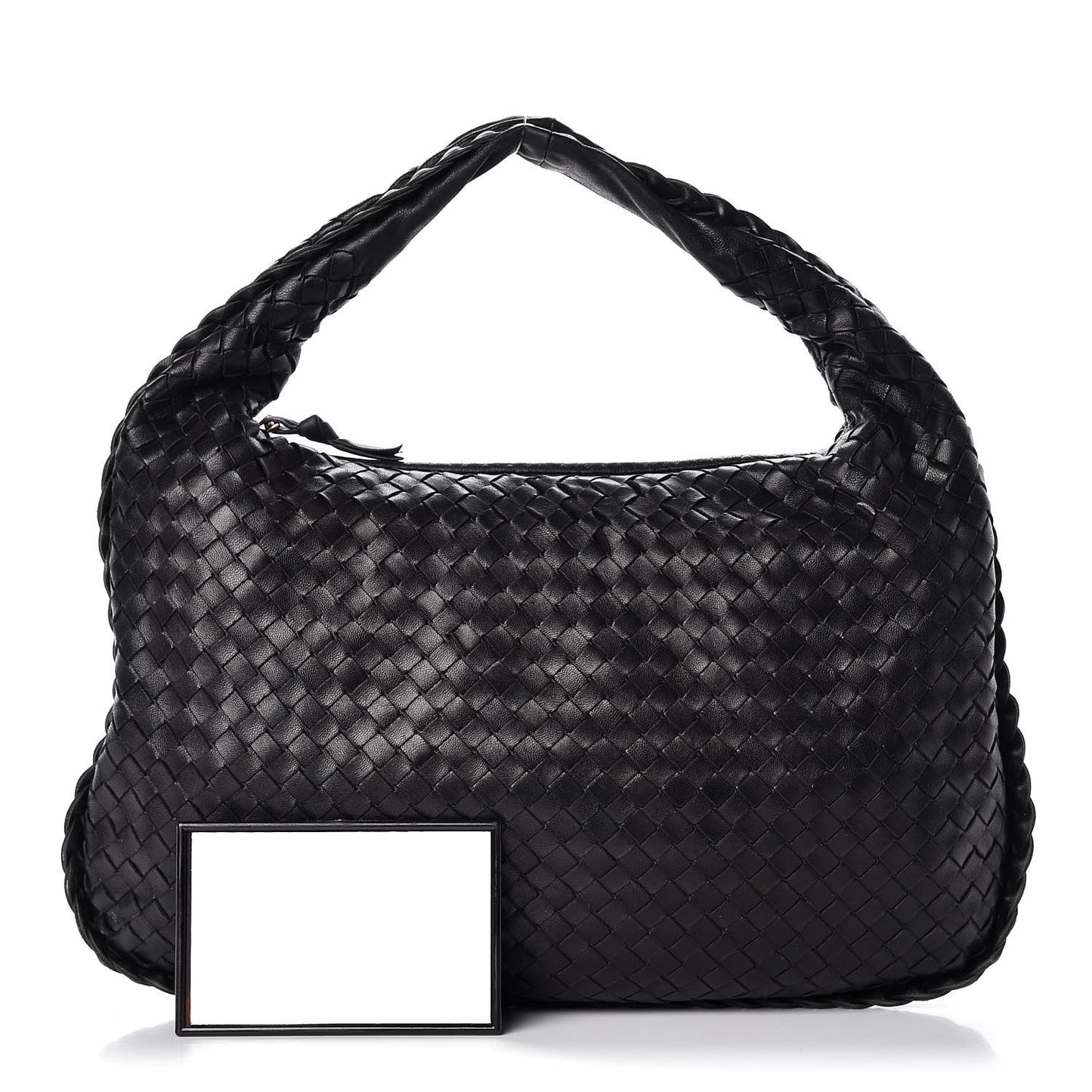 Nappa Intrecciato Medium Veneta Hobo Black