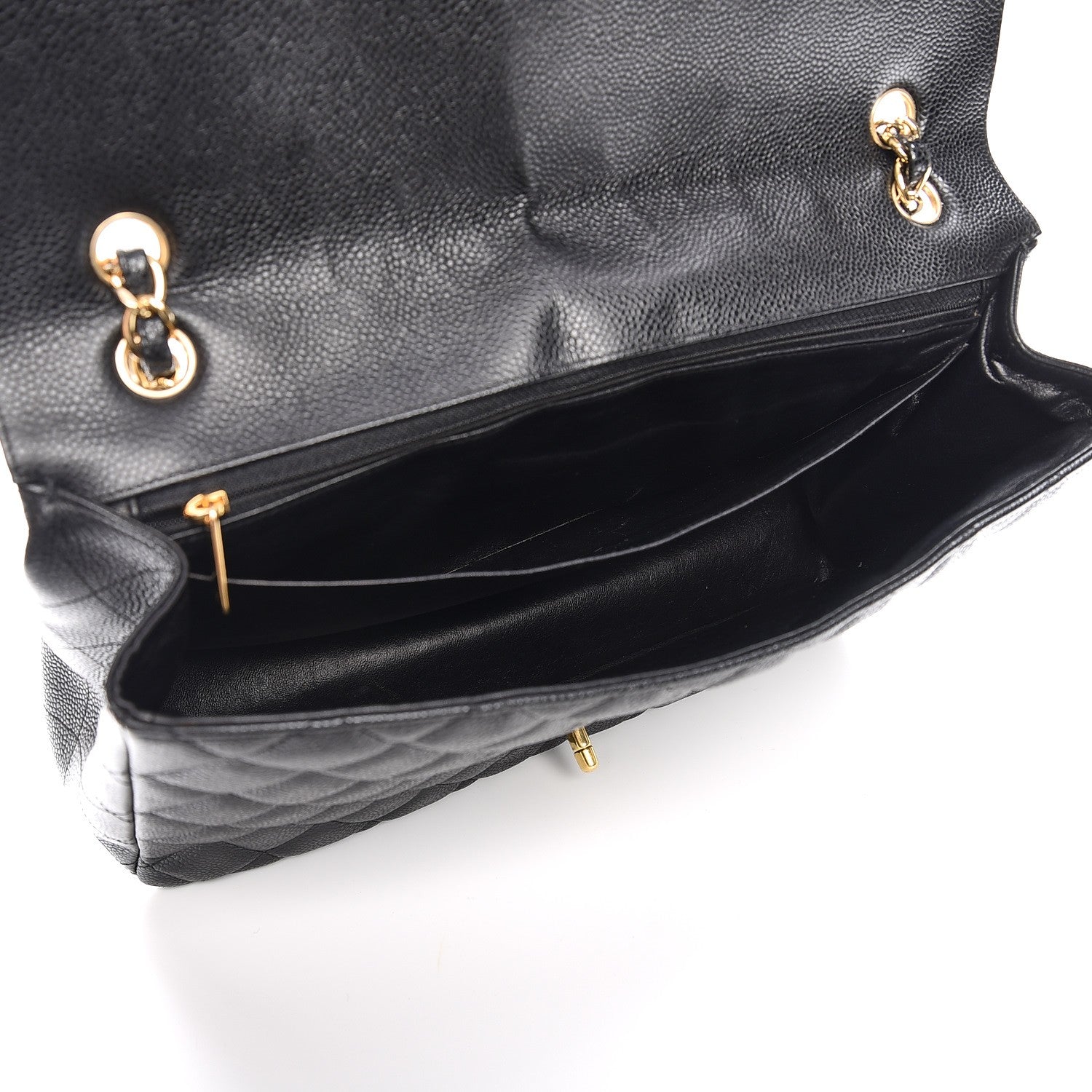 Chanel Caviar Quilted Maxi Single Flap Black 5 of 13