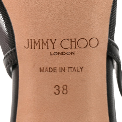 Jimmy Choo Mesh Crystal Anika 65 Pumps 38 Black 6 of 17