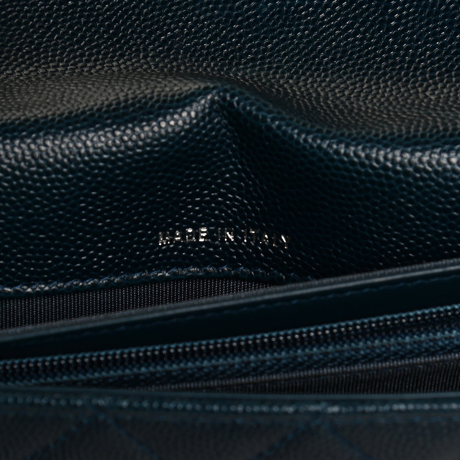Chanel Caviar Quilted Wallet on Removable Chain Navy 6 of 10