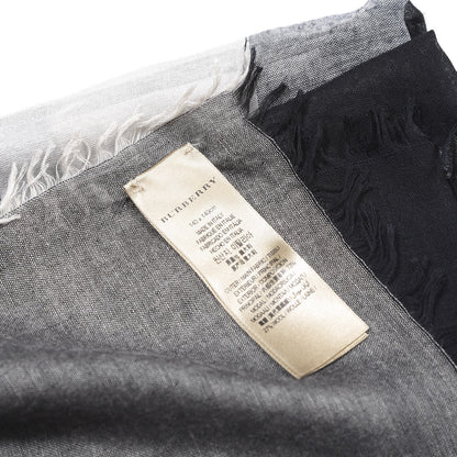 Burberry Modal Wool Giant Check Scarf Dark Trench 4 of 4