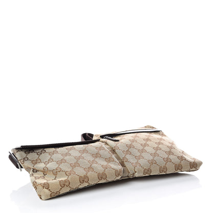 Gucci GG Monogram Double Pocket Belt Bag Dark Brown 4 of 17