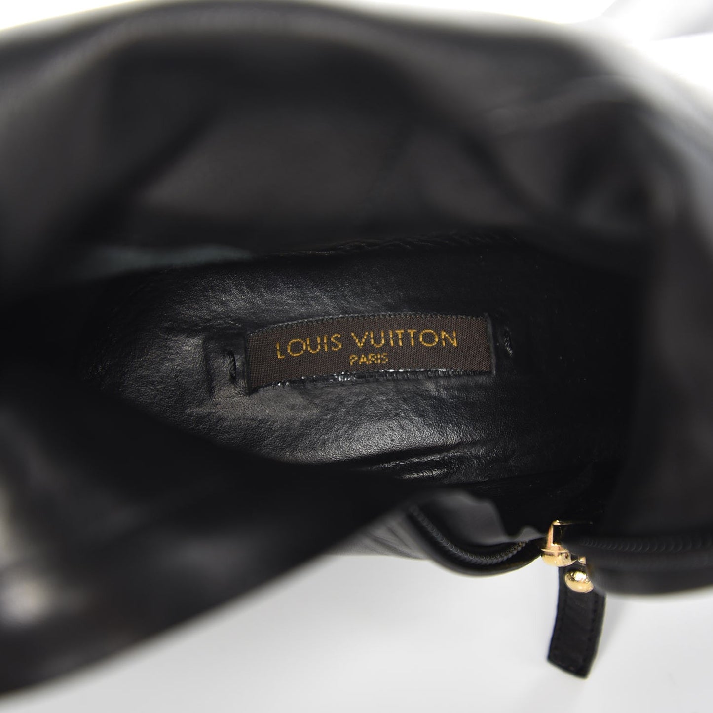 Calfskin LV High Boots 39 Black