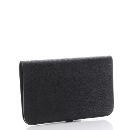 Hermes Togo Dogon Duo Wallet Black 3 of 12