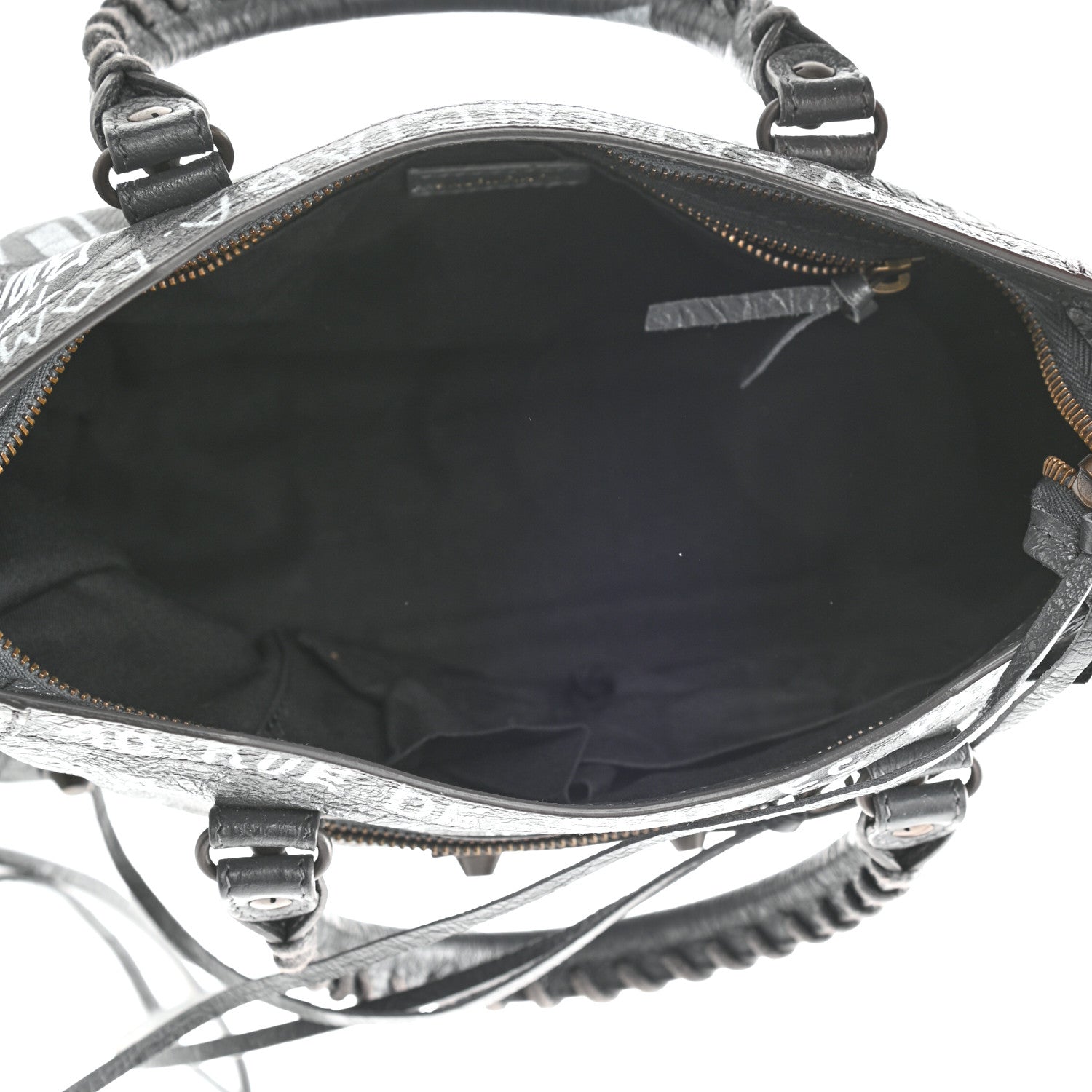 Balenciaga Agneau Arena Graffiti All Over Classic Hardware S City Gris Fossile White 5 of 8