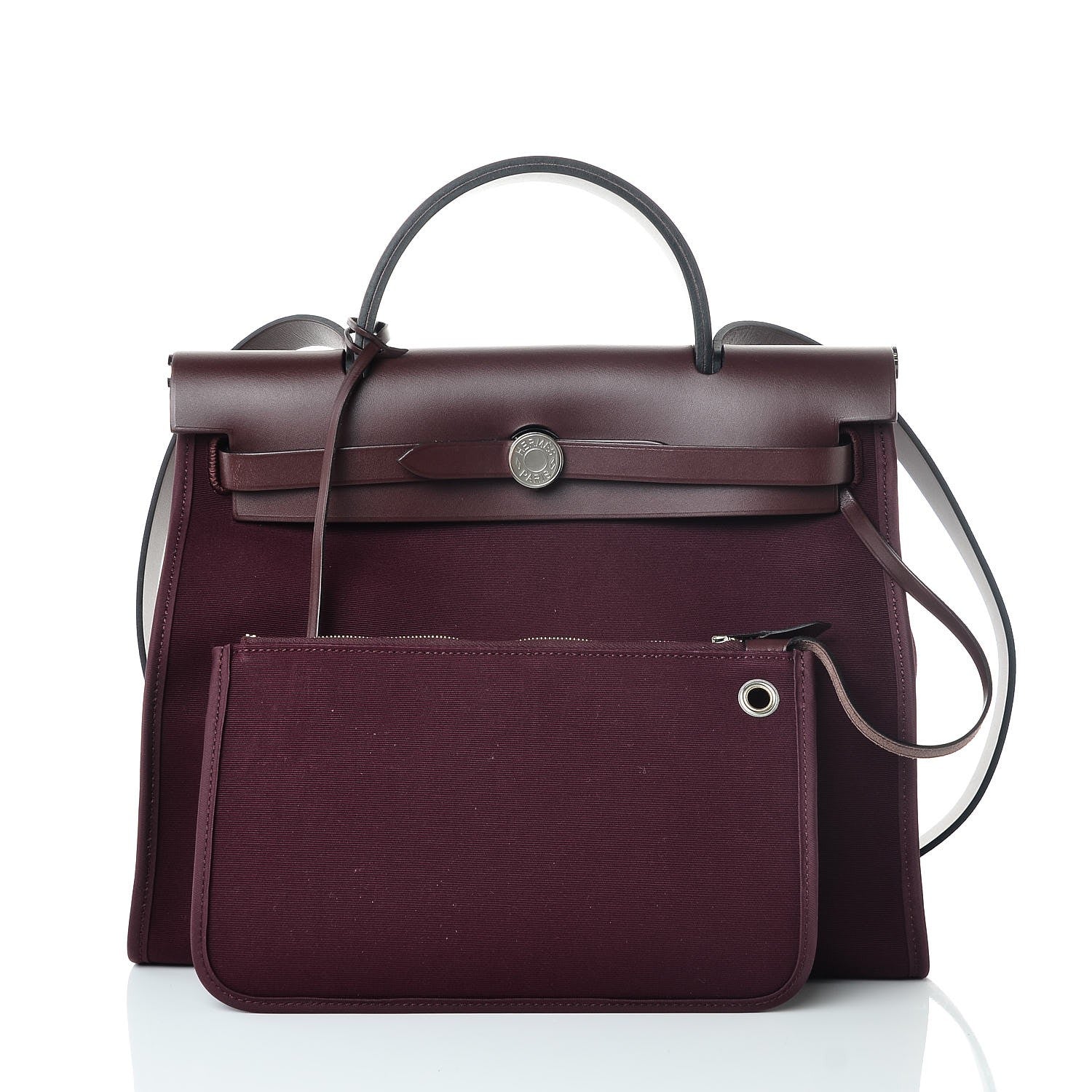 Hermes Vache Hunter Toile Officier Herbag Zip 31 PM Prune 3 of 8