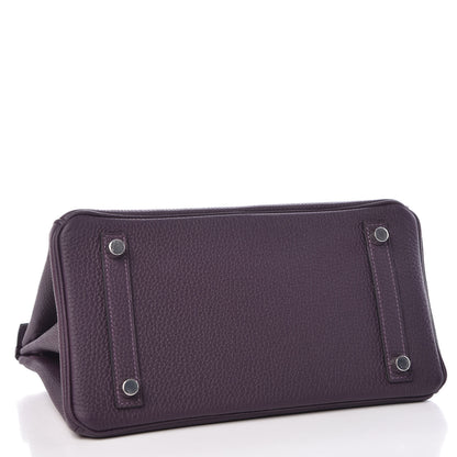 Hermes Togo Birkin 25 Raisin 5 of 34