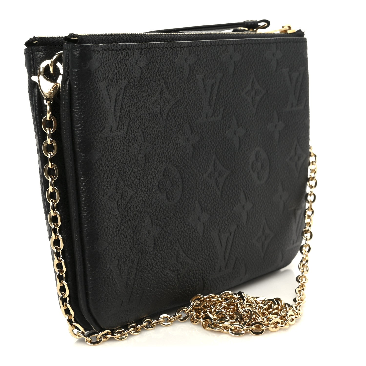 Louis Vuitton Empreinte Double Zip Pochette Black 3 of 11