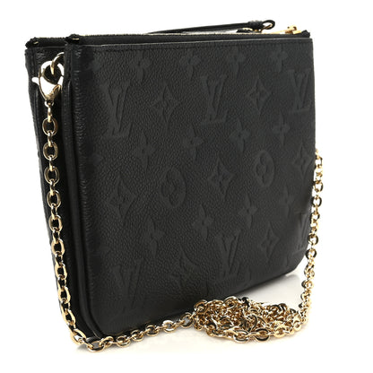 Louis Vuitton Empreinte Double Zip Pochette Black 3 of 11