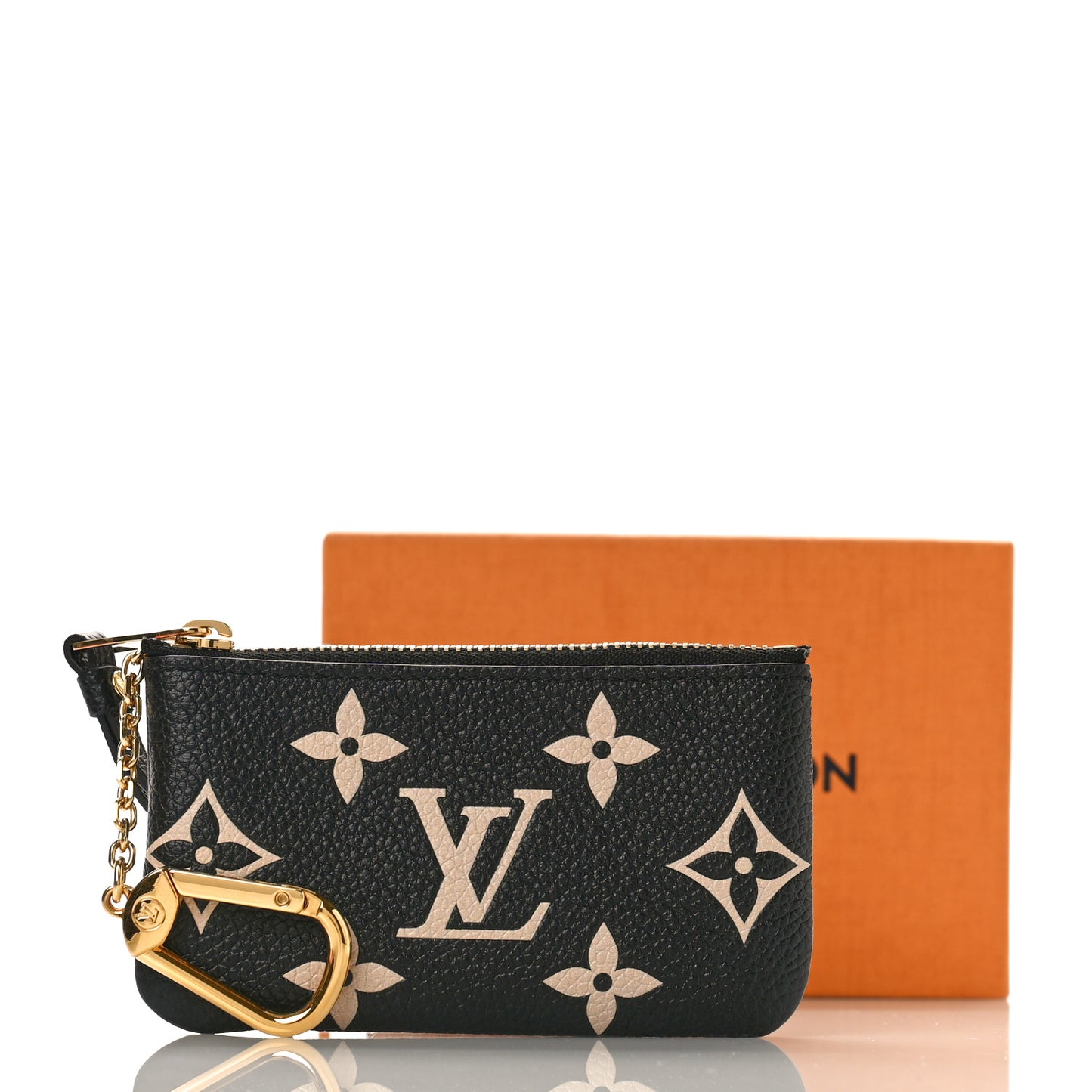 Empreinte Monogram Giant Key Pouch Black Beige